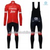 Conjunto Maillot + Culotte largo con tirantes Invierno Termico 2018 Trek-Segafredo N001